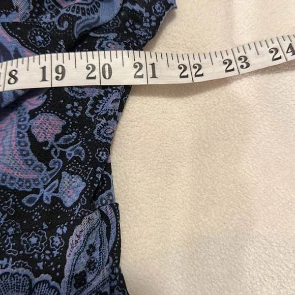 EUC blue, black, purple Croft & Barrow dress size XL - Picture 5 of 7